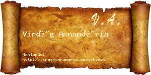 Virág Annamária névjegykártya