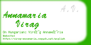 annamaria virag business card